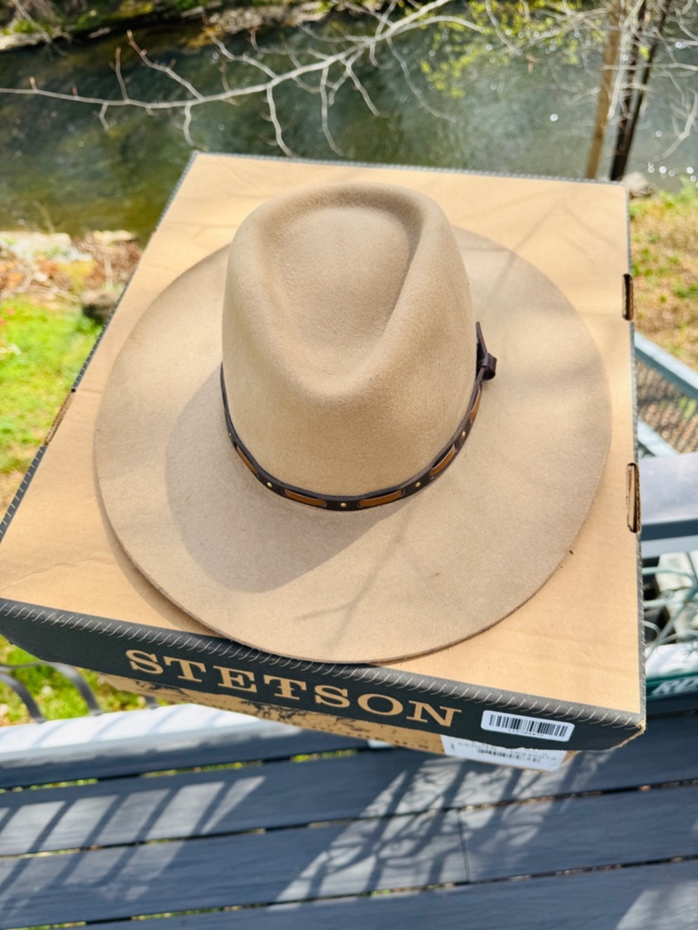 Stetson Stallion XXX Wool Western Cowboy Hat Tan 7 1/4 - Picture 8 of 9